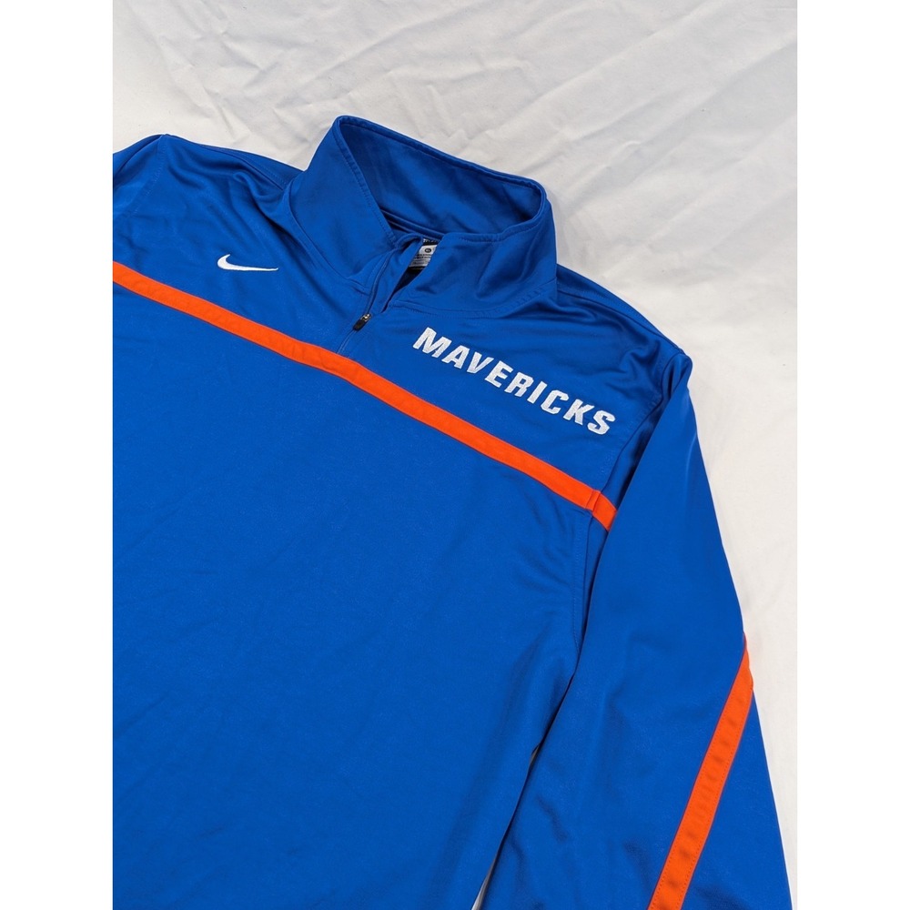 Nike Dallas Mavericks Sweatshirt Men's XL Orange Blue Dri-Fit Athletic Pullover‎